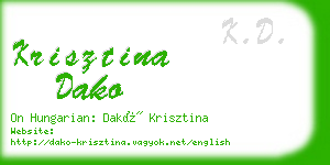 krisztina dako business card